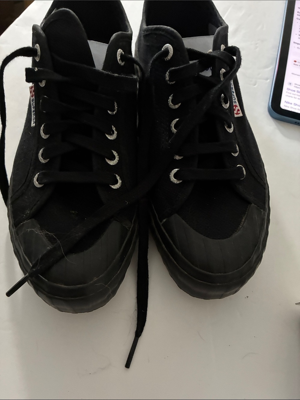 Superga Black Canvas Low-Top SneakersSIZE 40  Women 9.5 and Men 7.5 New